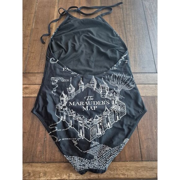 Harry Potter Marauders Map One-Piece Swimsuit Medium - Picture 2 of 6